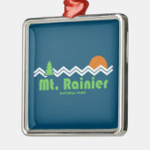 Rainier Nationalpark Retro Ornament Aus Metall (Links)