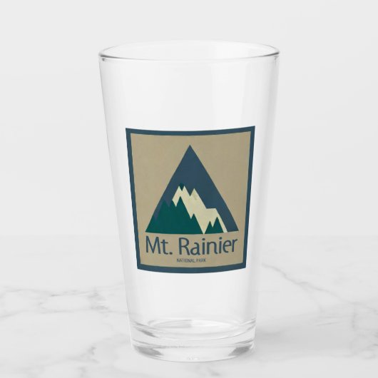 Rainier Nationalpark Rustikal Glas (Vorderseite)