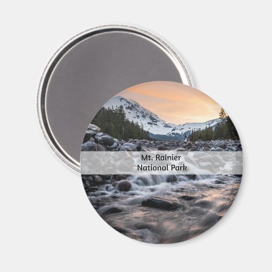 Rainier Nationalpark Souvenir Magnet (Vorderseite/Rückseite)