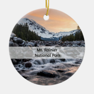 Rainier Nationalpark Souvenir Weihnachten Keramik Ornament