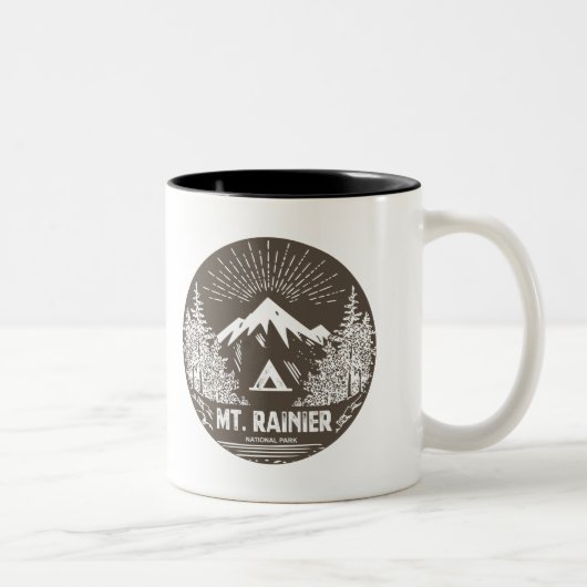 Rainier-Nationalpark Zweifarbige Tasse (Rechts)