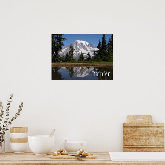 Rainier Reflection Lake Poster (Küche)