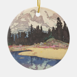 Rainier (Reniya-Yama) American Series Hiroshi Keramik Ornament