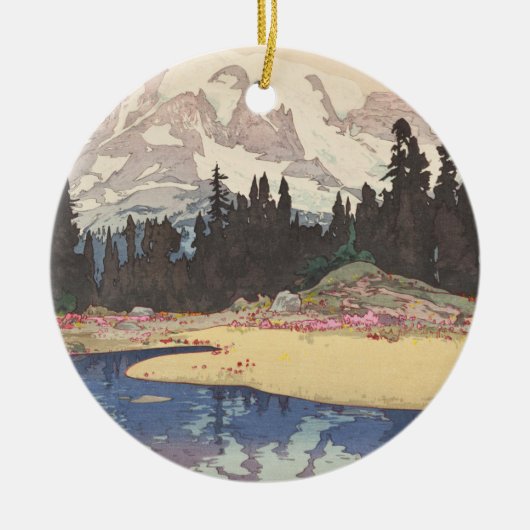 Rainier (Reniya-Yama) American Series Hiroshi Keramik Ornament (Vorne)