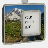 Rainier Skyline Trail Rahmen-Ornament Silber (Rechts)