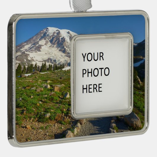 Rainier Skyline Trail Rahmen-Ornament Silber (Rechts)