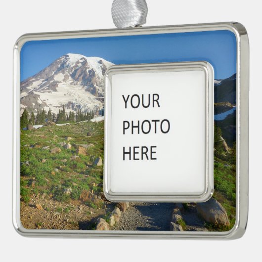 Rainier Skyline Trail Rahmen-Ornament Silber (Links)