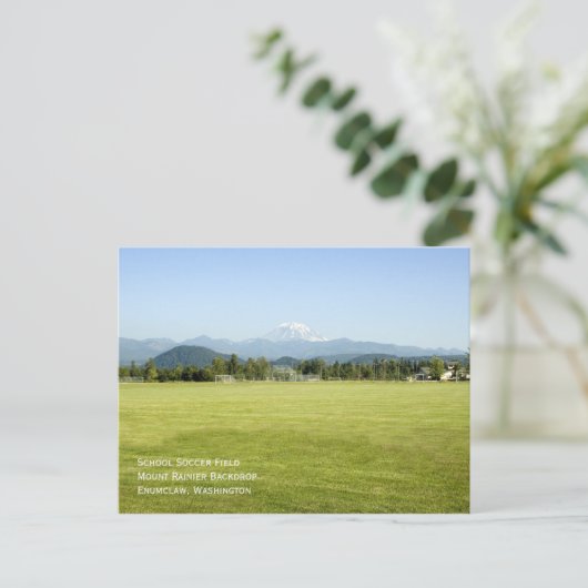 Rainier Soccer Field Postcard Postkarte (Stehend Vorderseite)