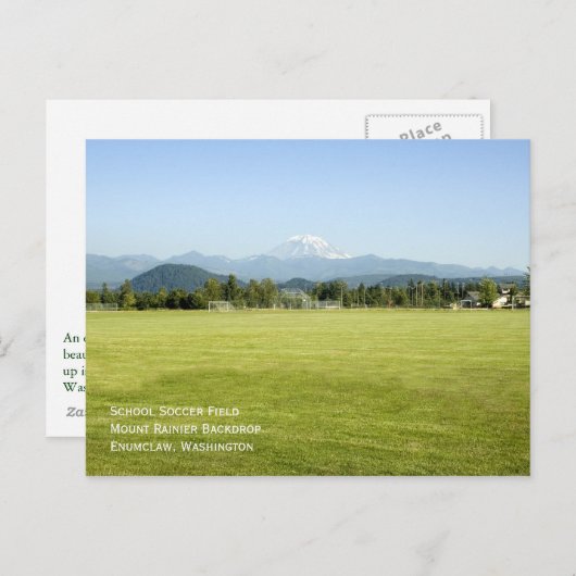Rainier Soccer Field Postcard Postkarte (Vorne/Hinten)