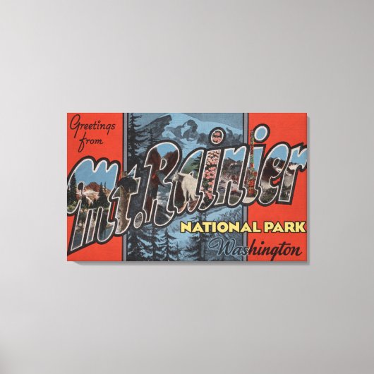 Rainier Staat Park, Washington Leinwanddruck (Vorderseite)