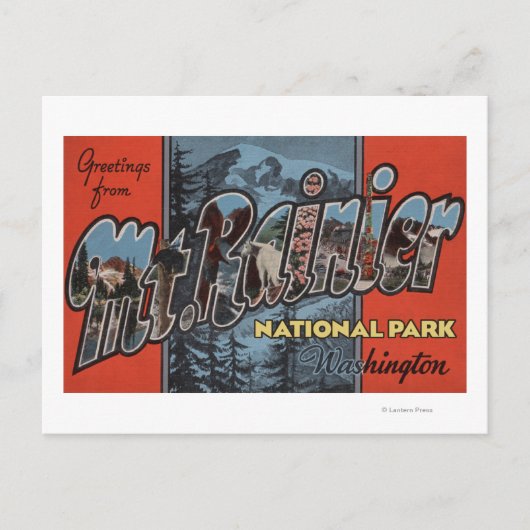 Rainier Staat Park, Washington Postkarte (Vorderseite)
