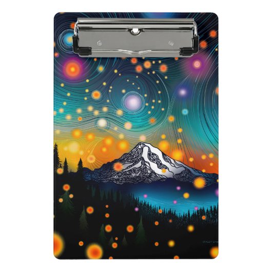 Rainier Starry Sky Mini Klemmbrett (Vorderseite)
