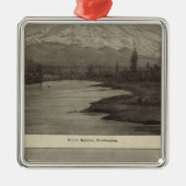 Rainier Steilacoom Beach Silbernes Ornament (Vorne)