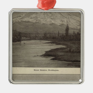Rainier Steilacoom Beach Silbernes Ornament