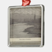 Rainier Steilacoom Beach Silbernes Ornament (Links)