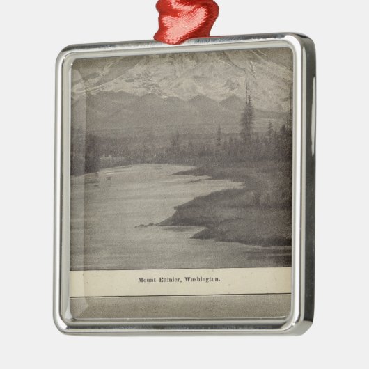 Rainier Steilacoom Beach Silbernes Ornament (Links)