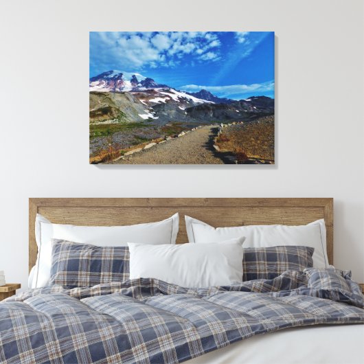 Rainier Stretched Canvas Print Leinwanddruck (Insitu (Schlafzimmer))
