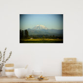 Rainier über Farm Print Poster (Küche)