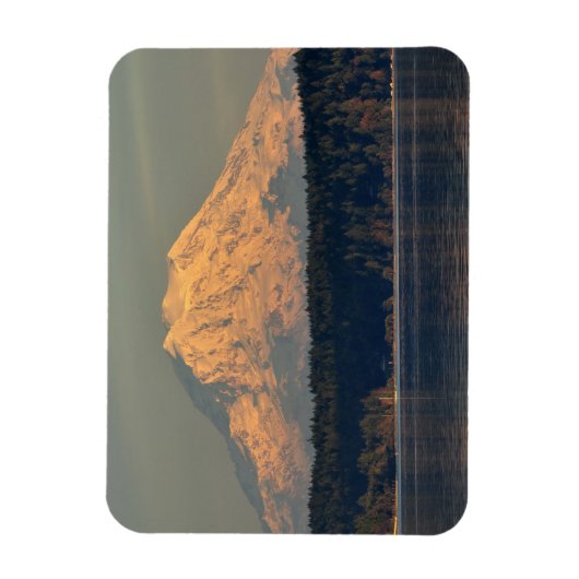 Rainier und Case Inlet in der Abenddämmerung Magnet (Vertikal)