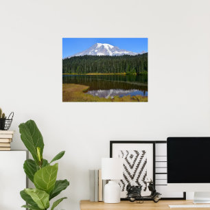 Rainier und Reflection Lake Poster