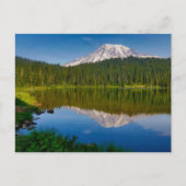Rainier und Reflection Lake Postkarte (Vorderseite)