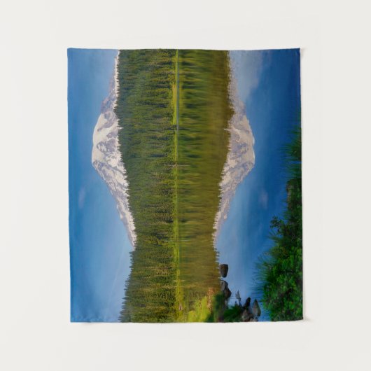 Rainier und Reflection Lake Wandteppich (Vorderseite)
