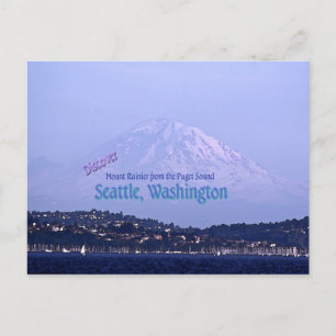 Rainier vom Puget Sound Postkarte