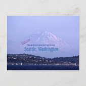Rainier vom Puget Sound Postkarte (Vorderseite)