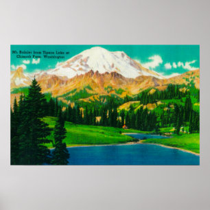 Rainier vom Tipsoo See am Chinook Pass Poster
