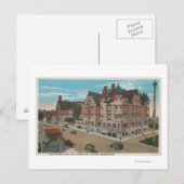 Rainier, WA - Aussicht auf das Tacoma Hotel & Postkarte (Vorne/Hinten)