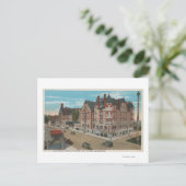 Rainier, WA - Aussicht auf das Tacoma Hotel & Postkarte (Stehend Vorderseite)