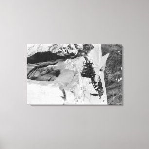 Rainier, WA Nisqually Glacier Climbers Leinwanddruck