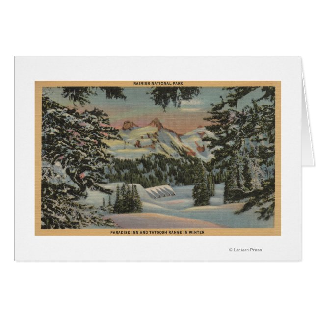 Rainier, WA - Paradise Inn & Tatoosh Range (Vorderseite (Horizontal))