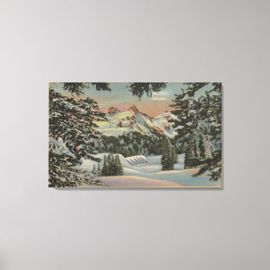 Rainier, WA - Paradise Inn & Tatoosh Range Leinwanddruck (Vorderseite)