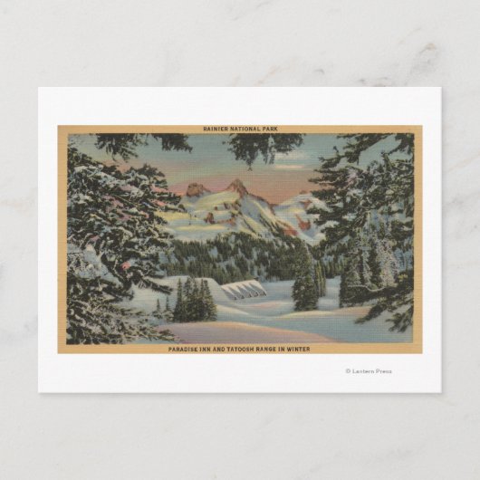 Rainier, WA - Paradise Inn & Tatoosh Range Postkarte (Vorderseite)