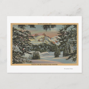 Rainier, WA - Paradise Inn & Tatoosh Range Postkarte