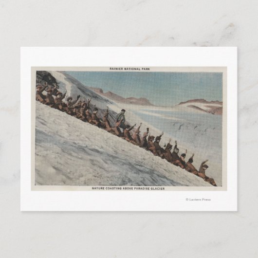 Rainier, WA - Reihe von Personen Postkarte (Vorderseite)