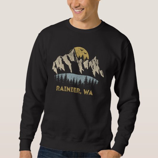 Rainier Washington Mountain Sunset Sunrise WA Sweatshirt (Vorderseite)