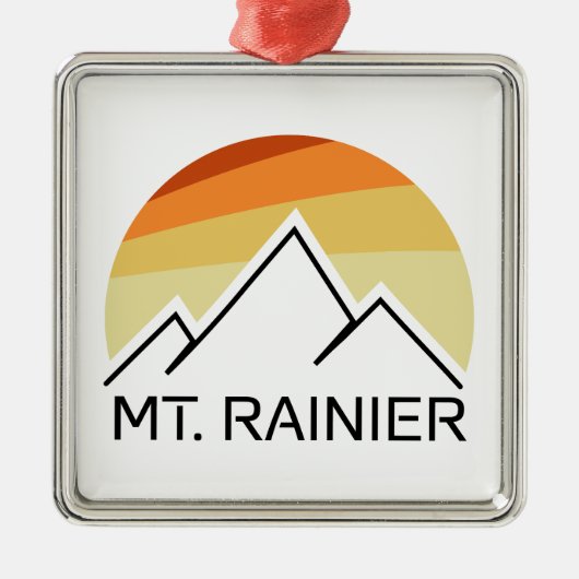 Rainier Washington Retro Ornament Aus Metall (Vorne)