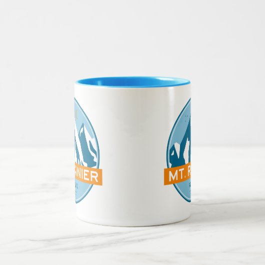 Rainier Washington Stars Moon Zweifarbige Tasse (Mittel)