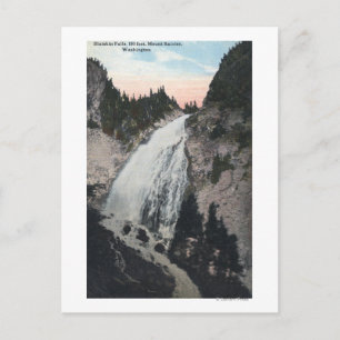 Rainier, Washington - View of Sluiskin Falls Postkarte