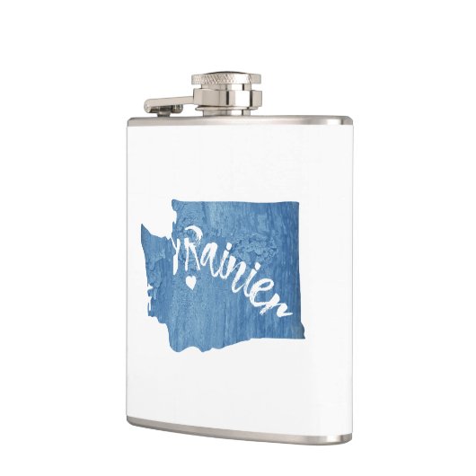 Rainier Washington Wood Grain Flachmann (Links)