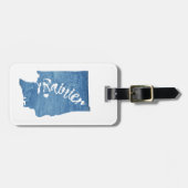 Rainier Washington Wood Grain Gepäckanhänger (Vorderseite horizontal)