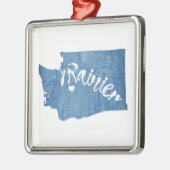 Rainier Washington Wood Grain Ornament Aus Metall (Links)