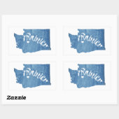 Rainier Washington Wood Grain Rechteckiger Aufkleber (Blatt)