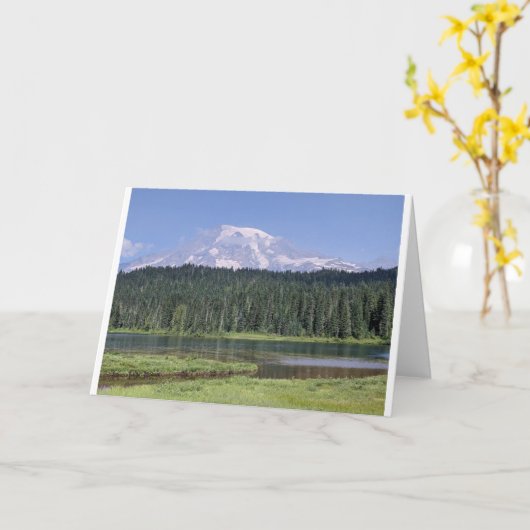 Rainier's Reflection Lake Karte (Gelbe Blume)