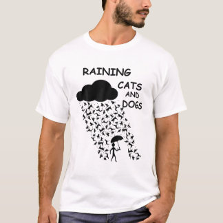 Raining Cats und Dogs Funny Design T-Shirt
