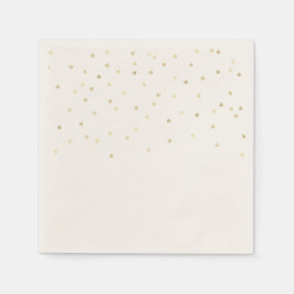 Raining Gold Hearts Paper Napkins Set von 50+ Serviette