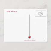 Raining Hearts Valentine Feiertagspostkarte (Rückseite)