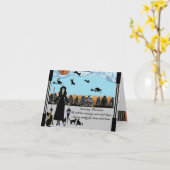 Raining Katzen und Hunde! Zweite in einer Reihe Karte (Gelbe Blume)